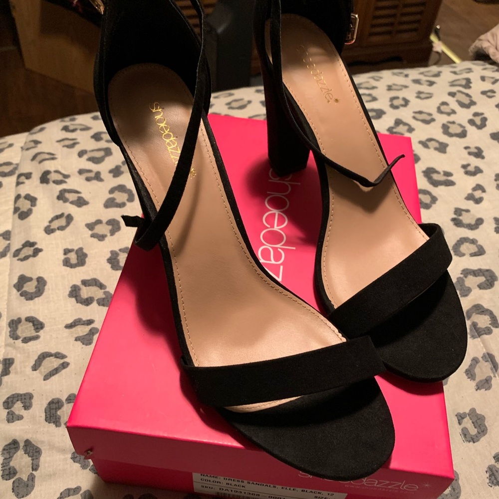 Women’s Black open toe heels